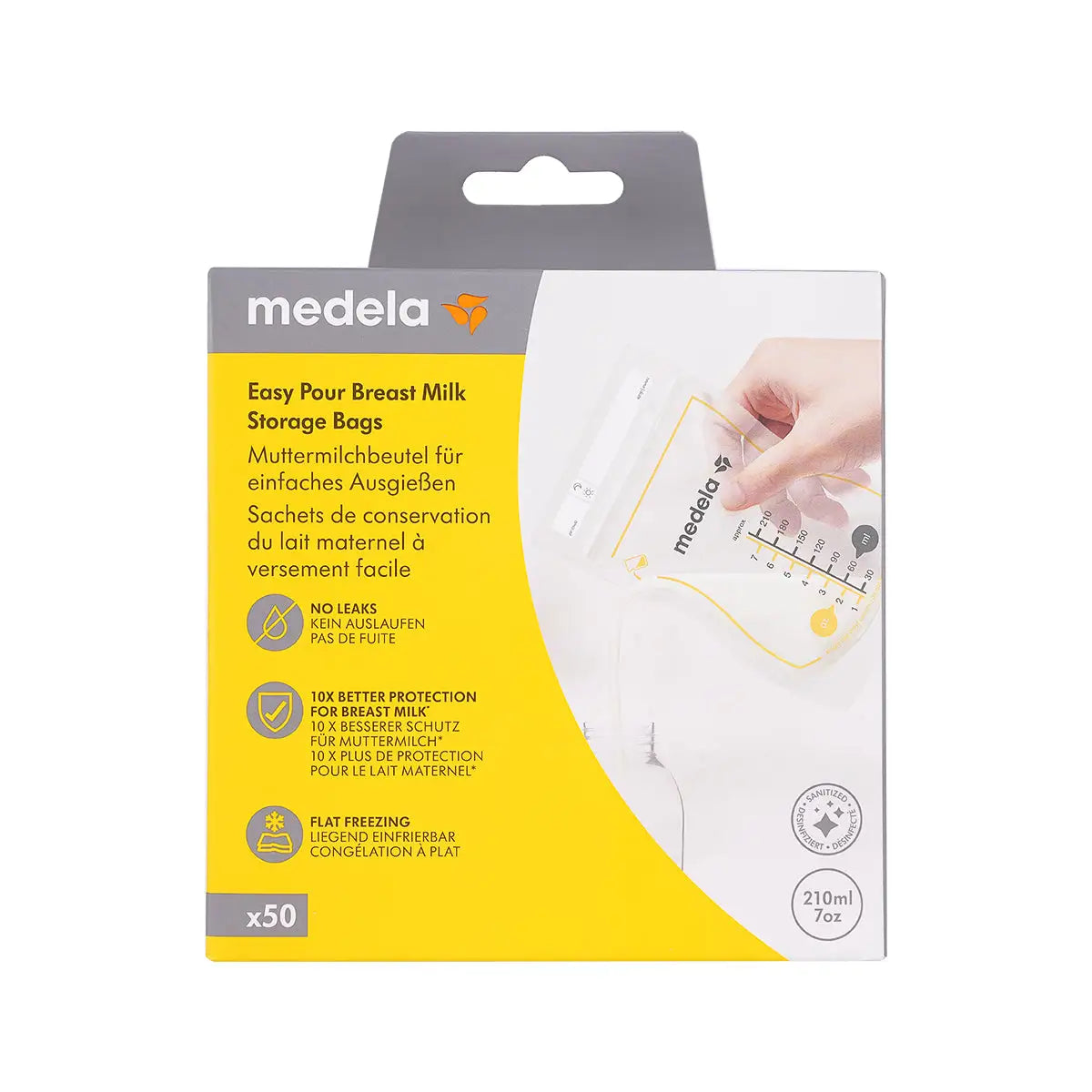 1-Medela Breastmilk Storage Bags 210mlx50pcs