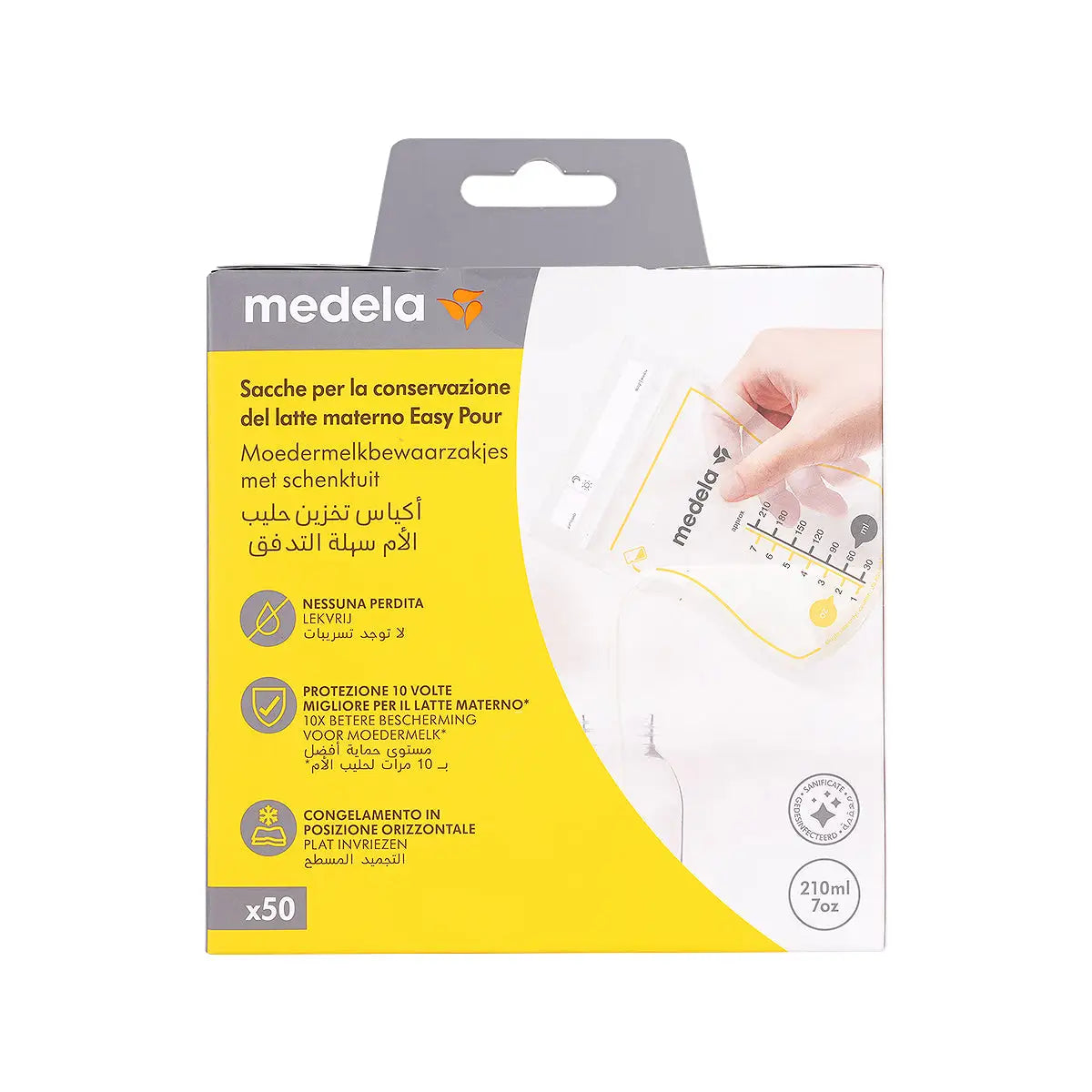2-Medela Breastmilk Storage Bags 210mlx50pcs +1