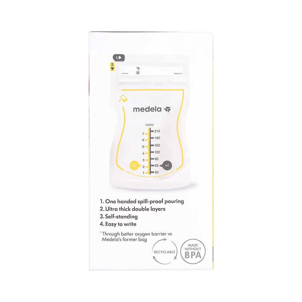 4-Medela Breastmilk Storage Bags 210mlx50pcs +3