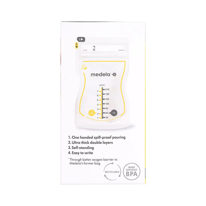 59369-Medela Breastmilk Storage Bags 210mLx50Pcs +3