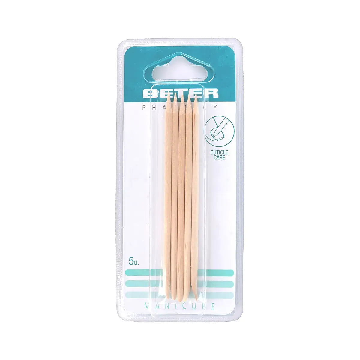1-Beter Wooden Cuticle Sticks 5Pcs-24026