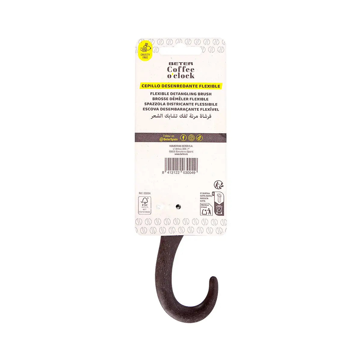 2-Beter Coffee O'Clock Flexible Detangling Hair Brush-03004 +1