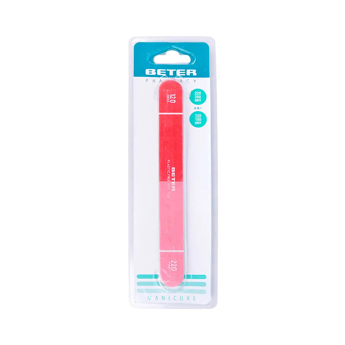 1-Beter Fiberglass Quad Nail File 120/180-220/280 Grit-24961