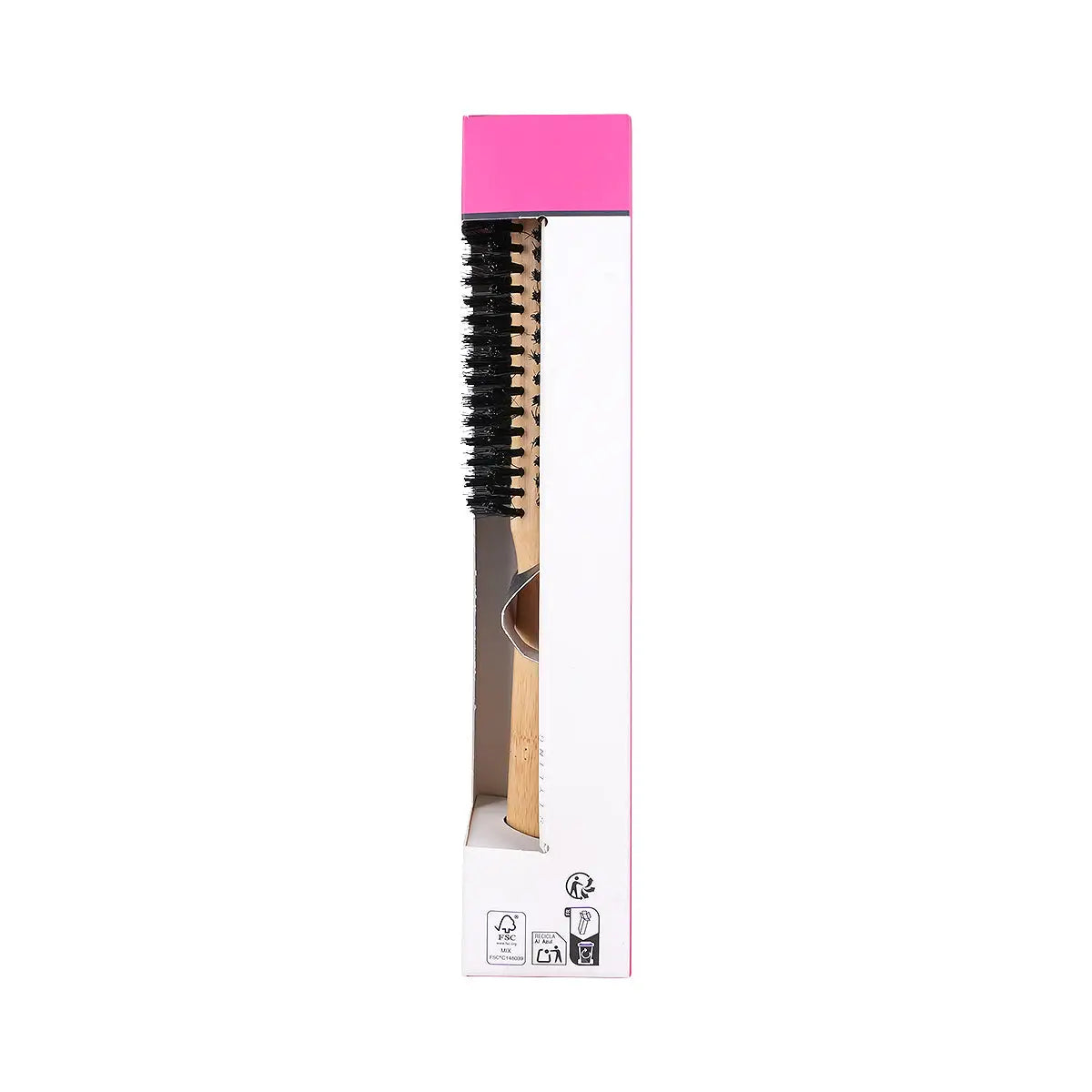 2-Beter Bamboo Round Hair Brush Mixed Bristles-03121 +1