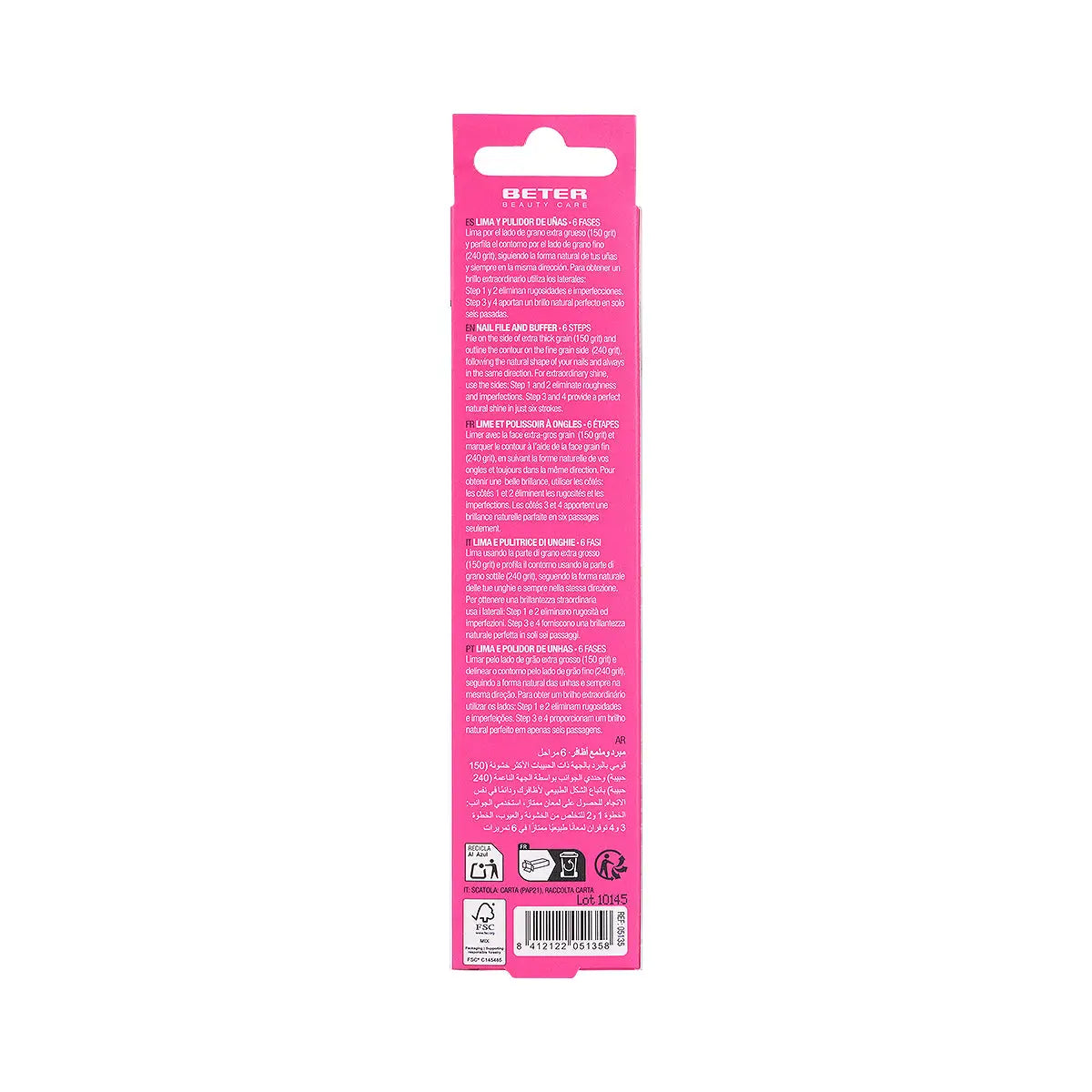 2-Beter 2-In-1 Nail File & Buffer 6-Steps-05135 +1