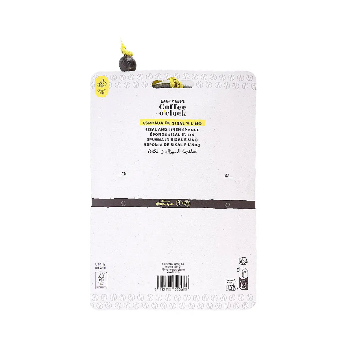 2-Beter Coffee O'Clock Sisal & Linen Sponge-22208 +1