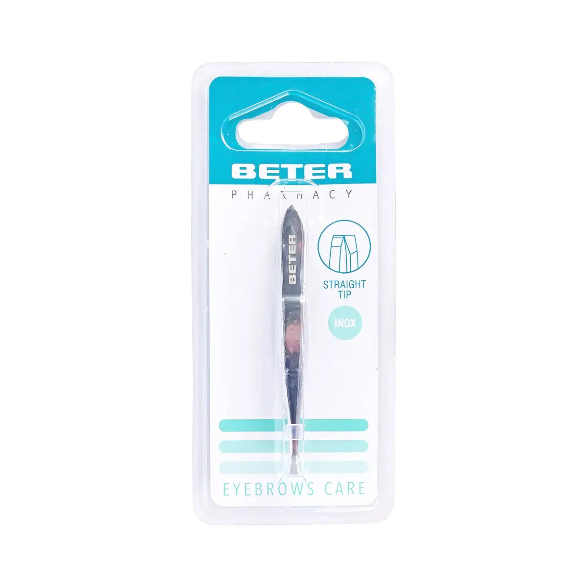 1-Beter Chrome Plated Straight Tip Tweezers-24001