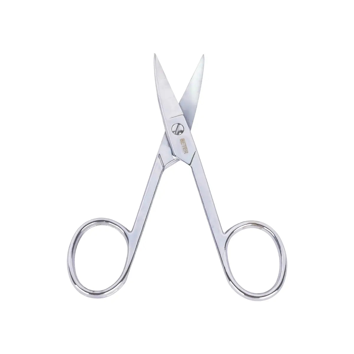 2-Beter Chrome Plated Manicure Scissors Curved Tip-24111 +1