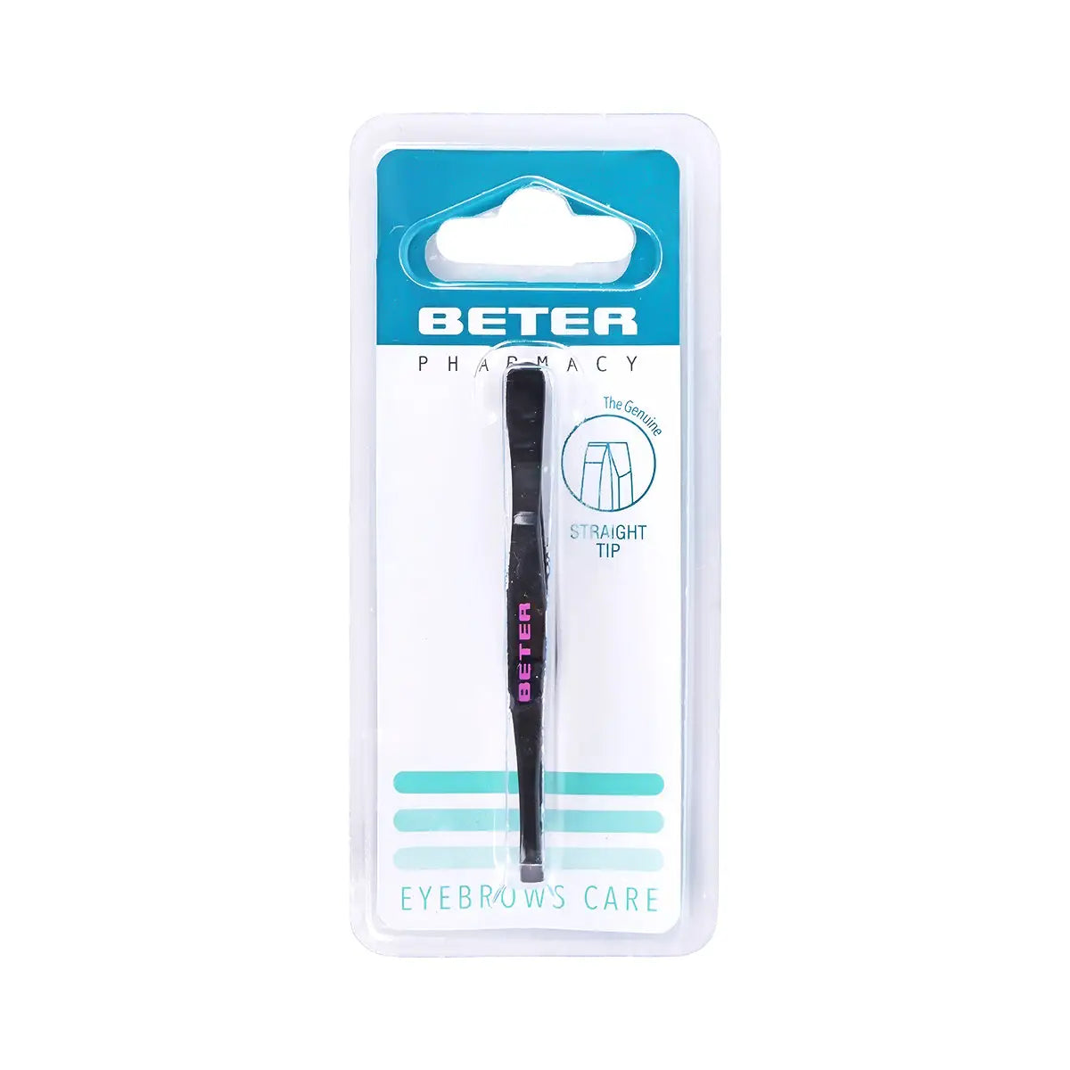 1-Beter Blued Finish Straight Tip Tweezers-24003