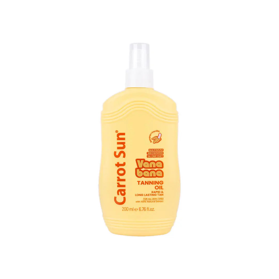Carrot Sun Tanning Oil 200mL - Banana & Vanilla