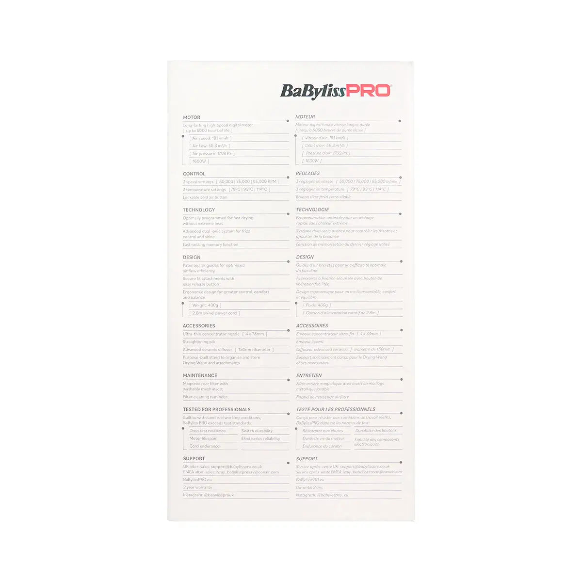 4-Babyliss Pro Drying Wand - Bab6880U +3