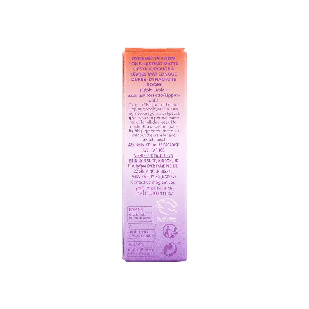 Sheglam Dynamatte Boom Matte Lipstick-Encore Energy