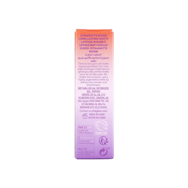 59534-Sheglam Dynamatte Boom Matte Lipstick-Encore Energy +8