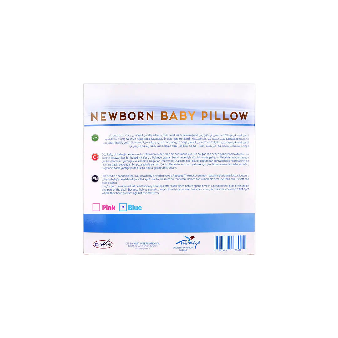 Dr Well Newborn Baby Pillow - Blue