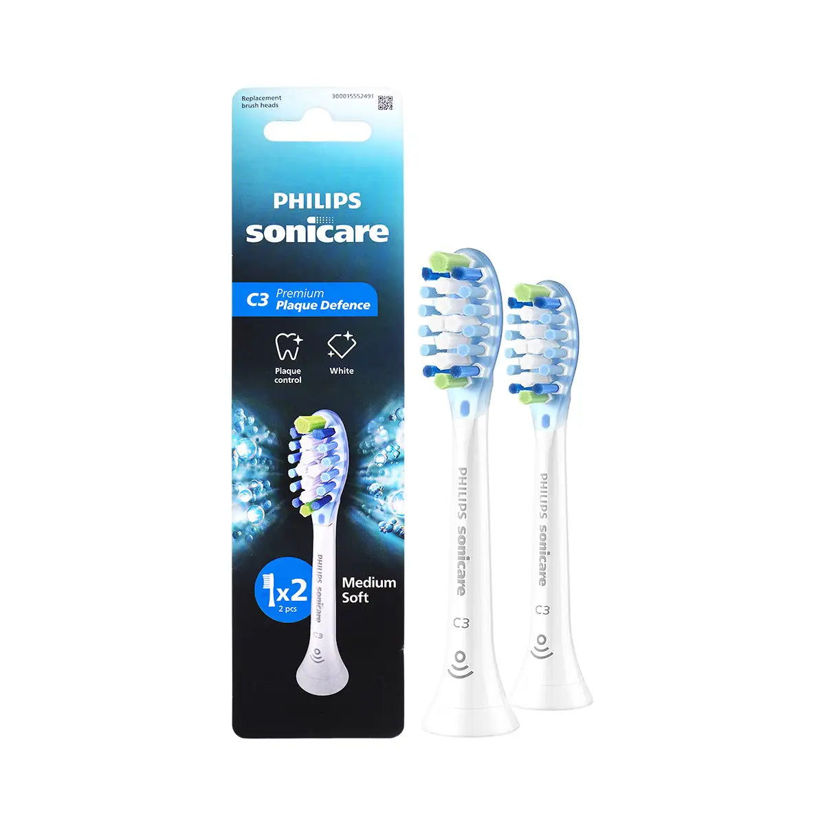 2-Philips Sonicare C3 Premium Plaque Defense White-HX9042/14 +1