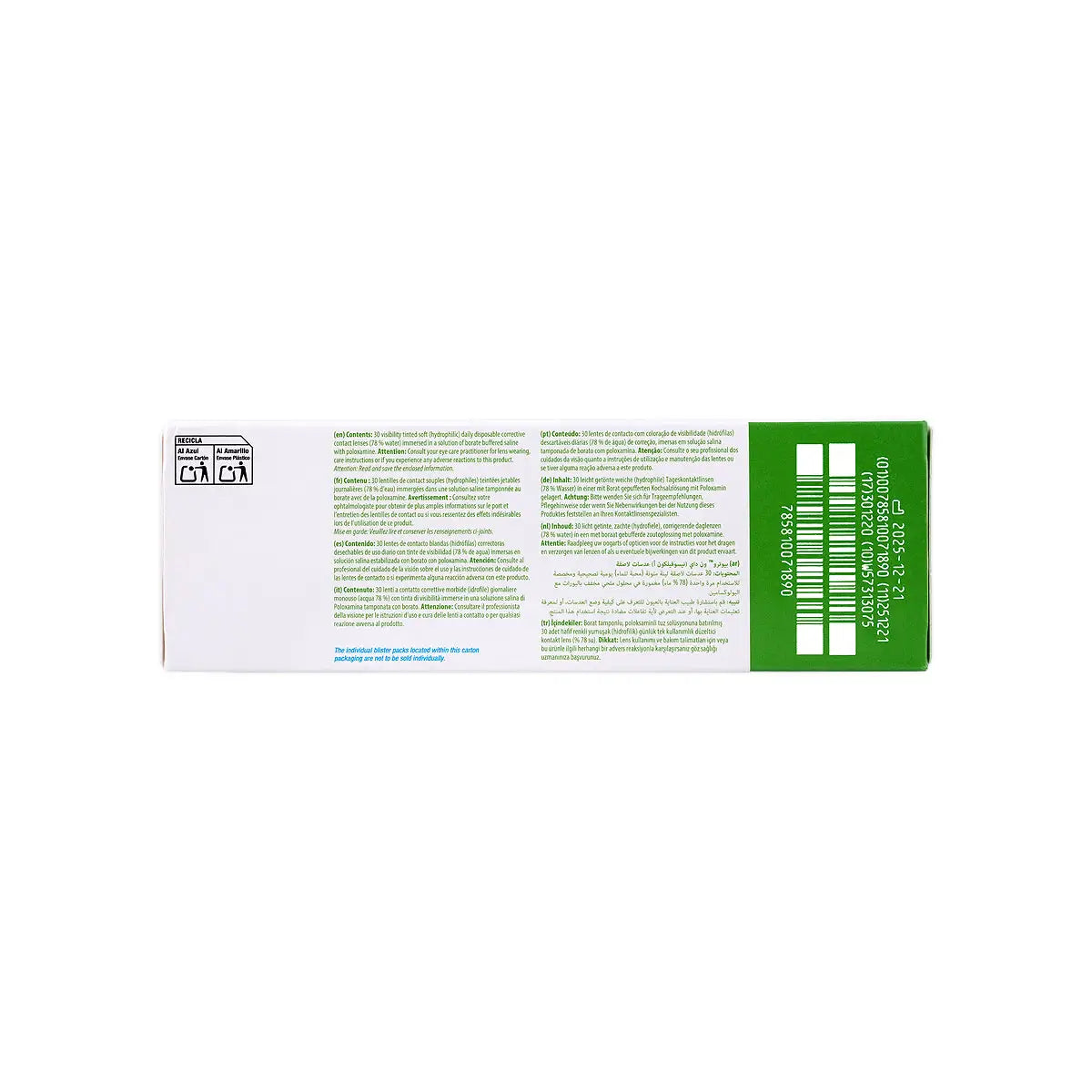 2-Biotrue One Day Soft Contact Lenses 30Pcs -1.00 +1
