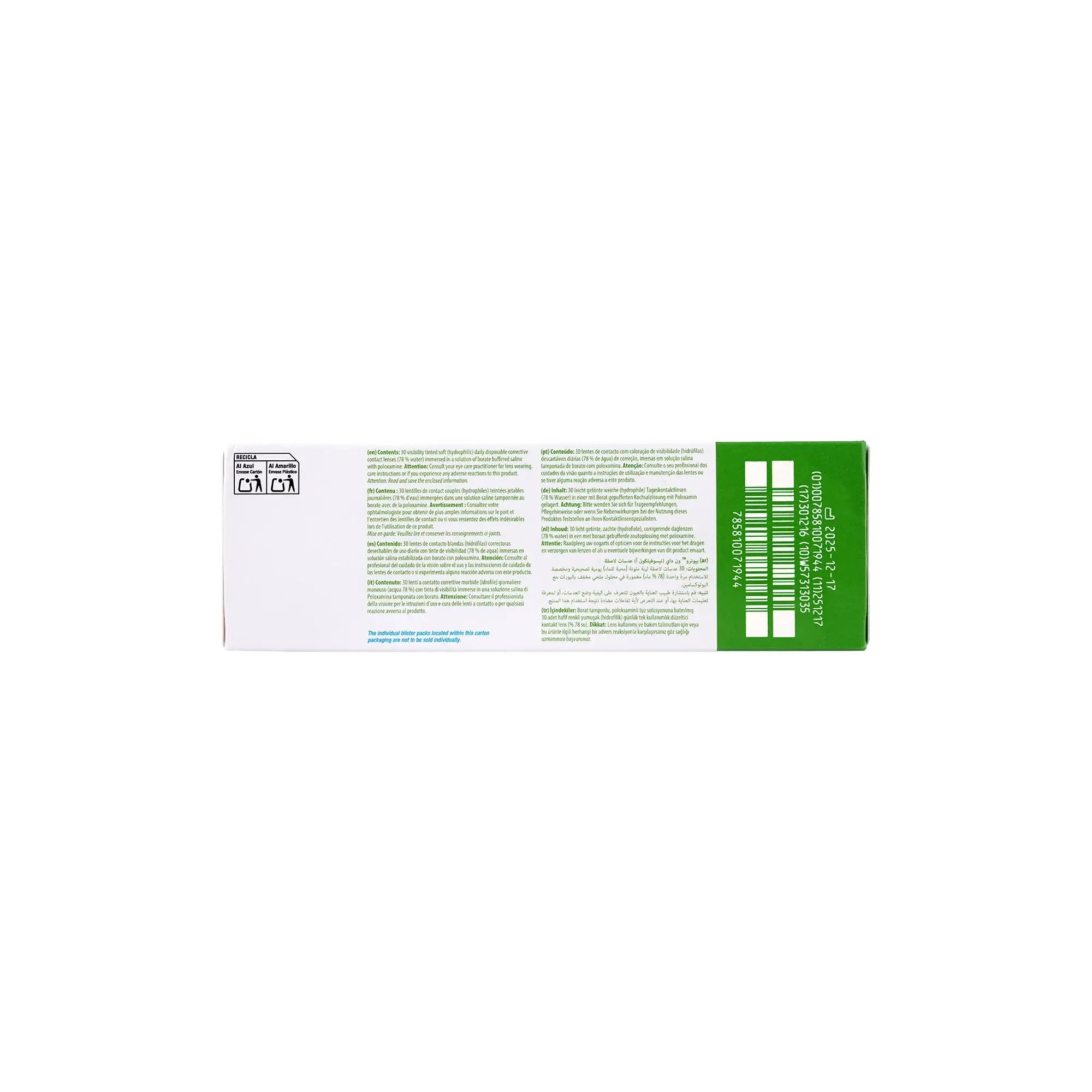 Biotrue One Day Soft Contact Lenses 30pcs -2.25