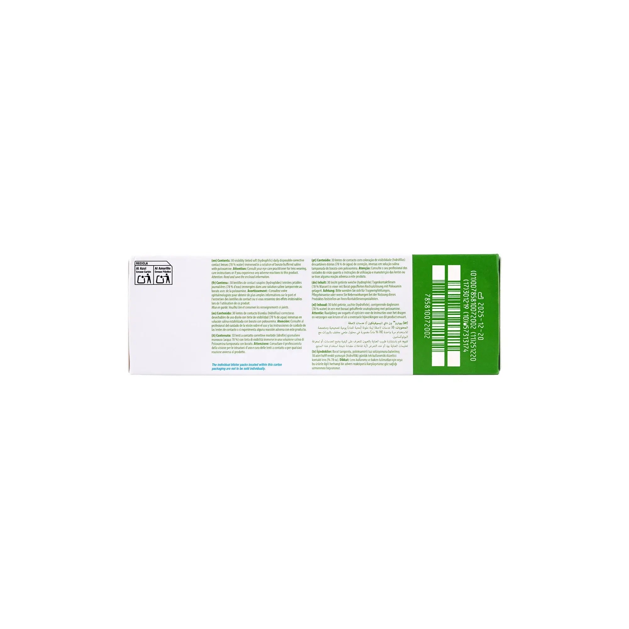 Biotrue One Day Soft Contact Lenses 30pcs -3.75