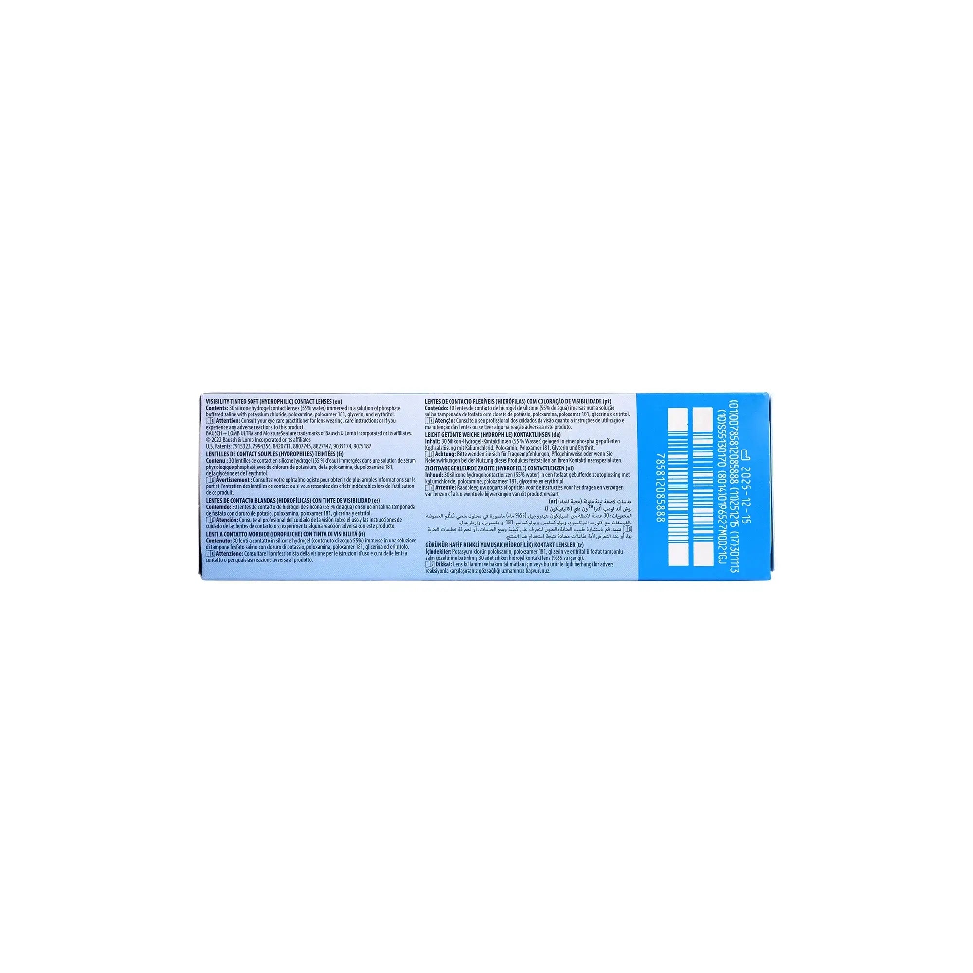 59607-Ultra One Day Soft Contact Lenses 30pcs -2.50 +2