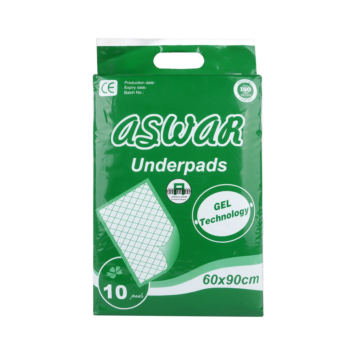 59669-Aswar Underpads 60x90cm 10 Pads +2