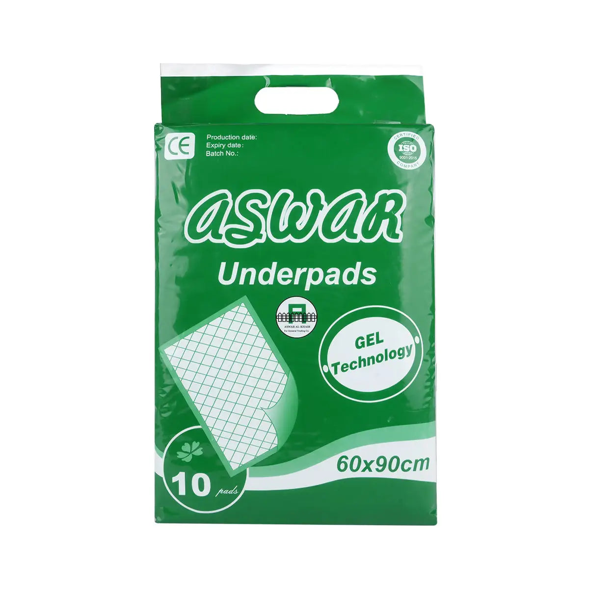 59669-Aswar Underpads 60x90cm 10 Pads +2