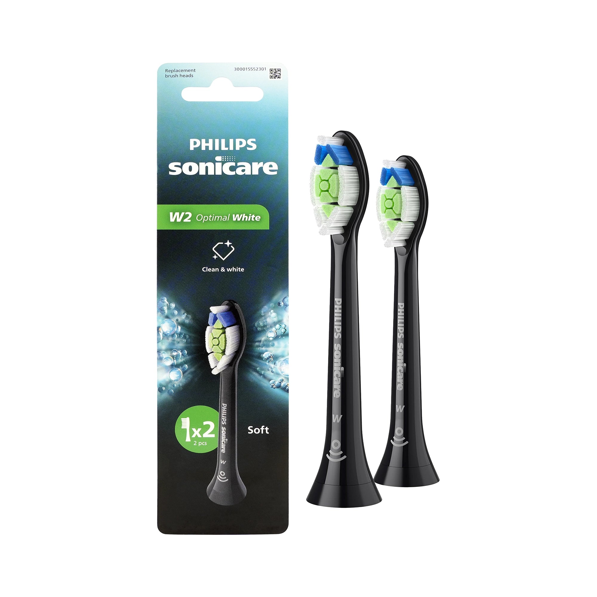 Philips Sonicare W2 Optimal Black 2 Brush Heads -HX6062/91