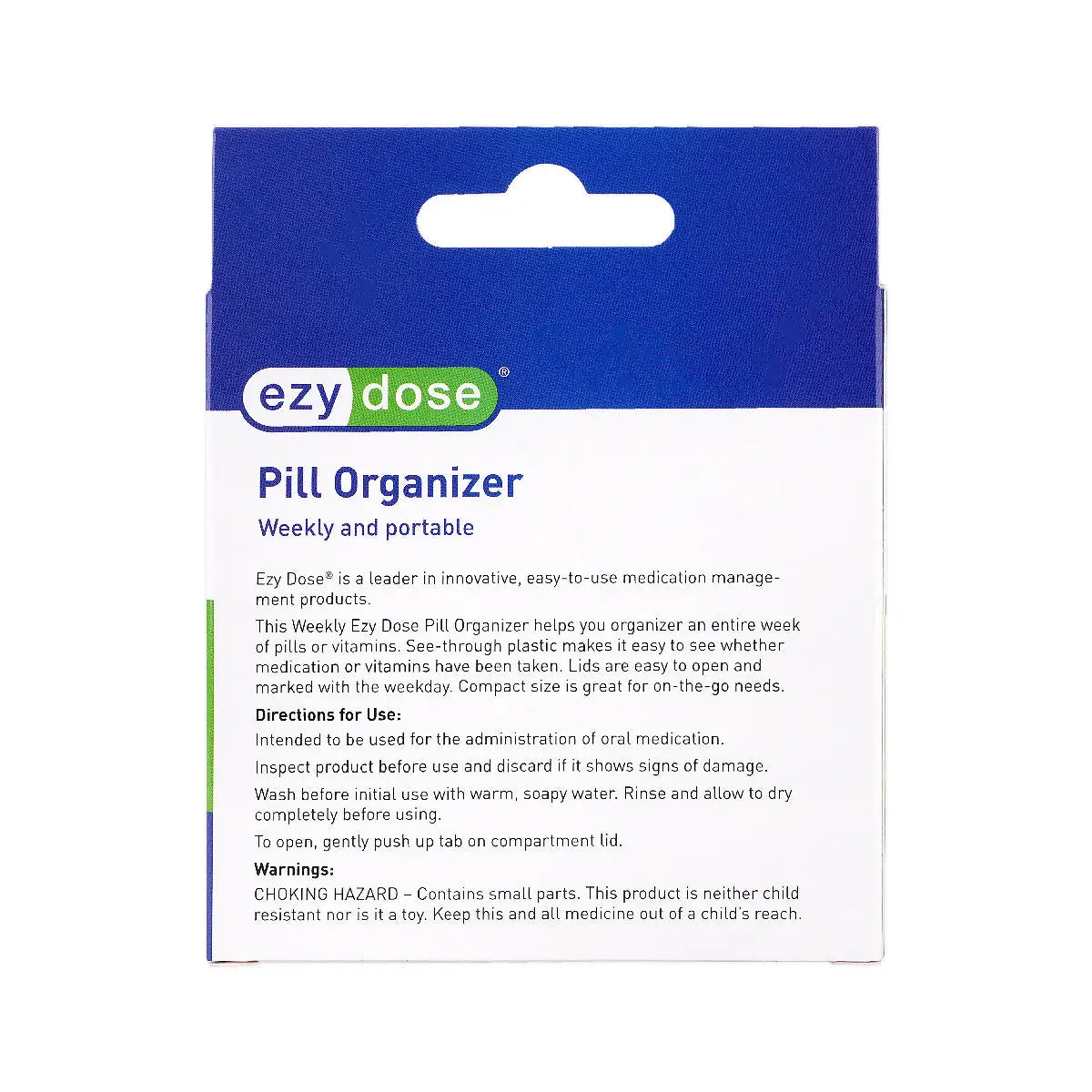 6-Ezy Dose Weekly Protable Pill Organizer-70445 +5