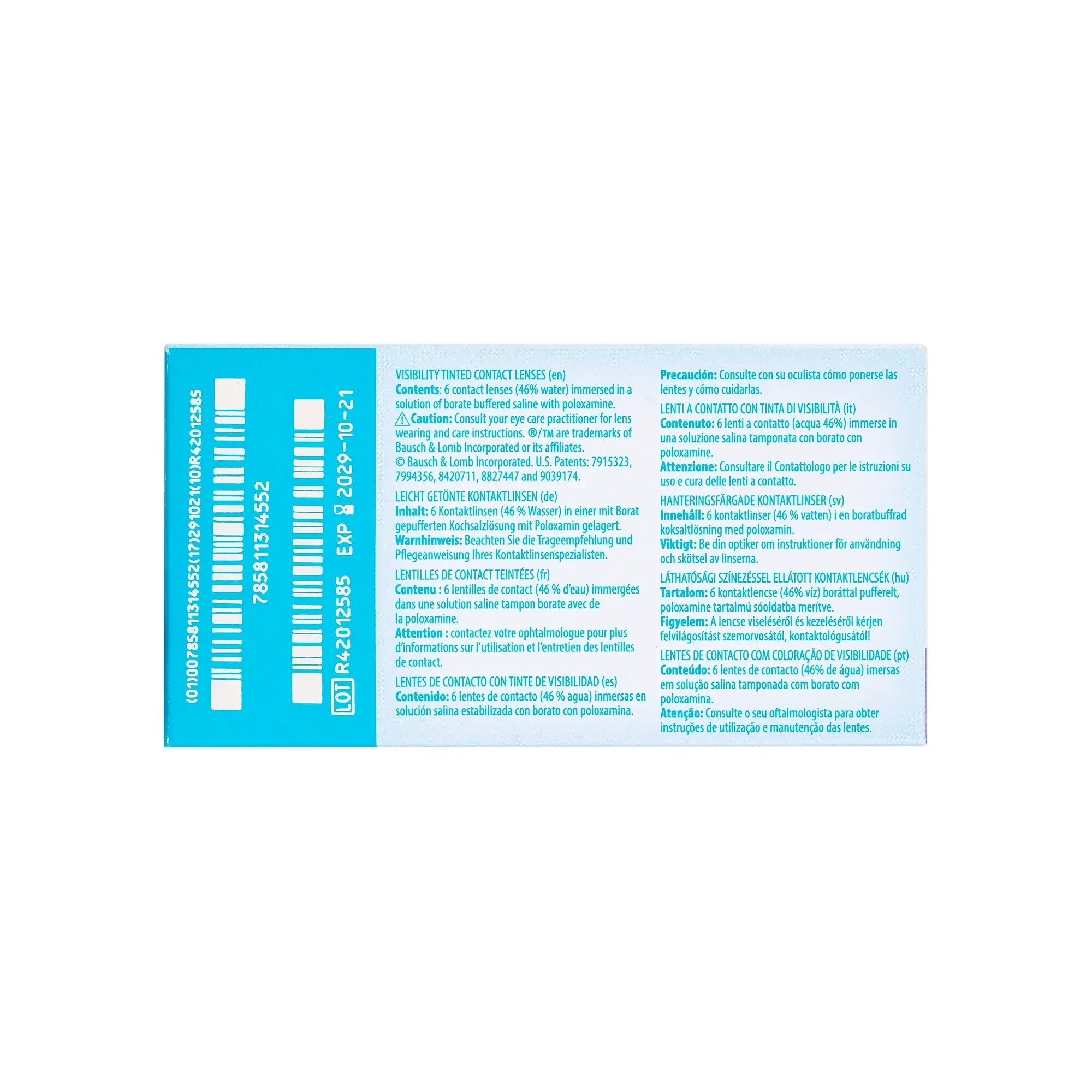 59733-Ultra MoistureSeal Soft Contact Lenses 6pcs -1.25 +4
