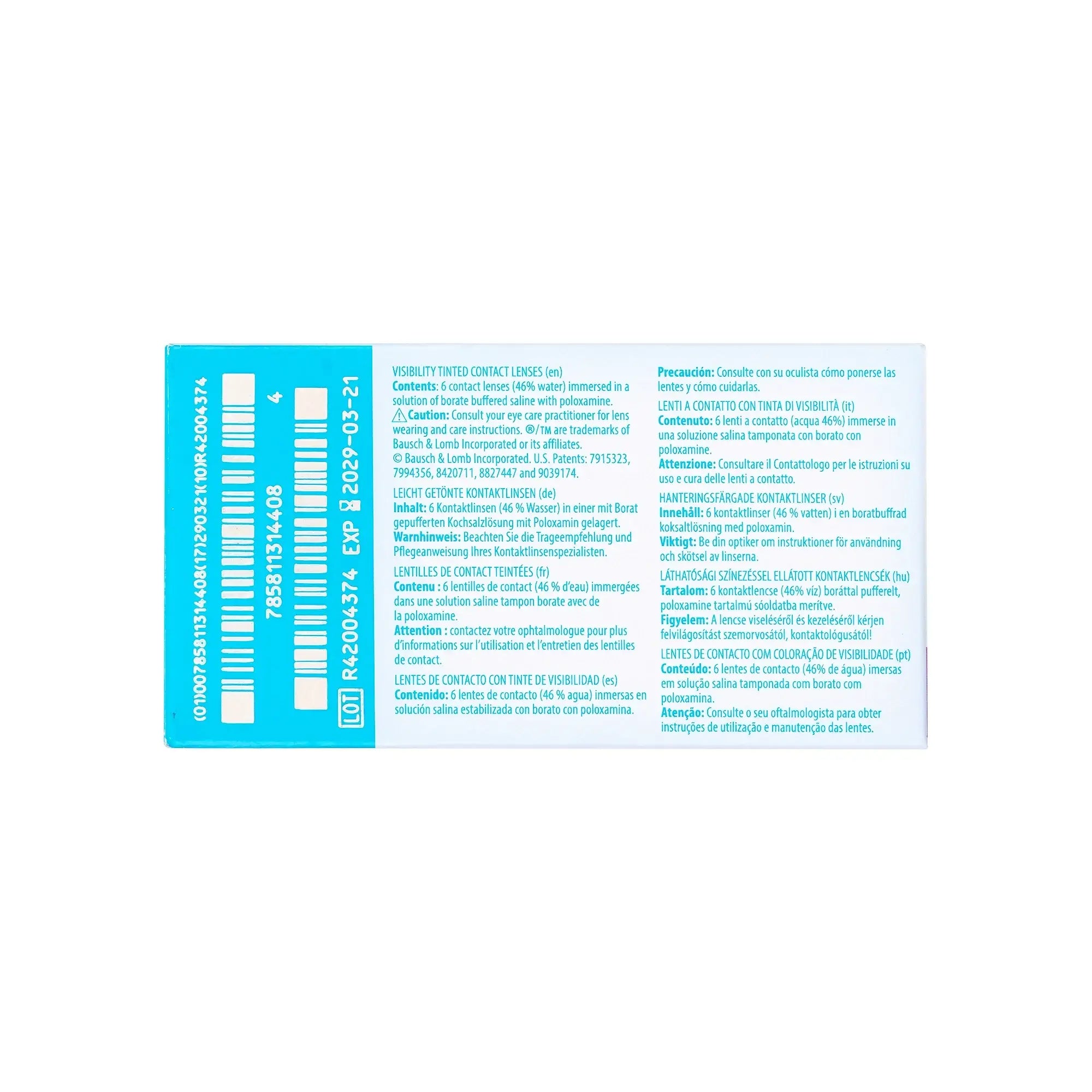 Ultra MoistureSeal Soft Contact Lenses 6pcs +3.75