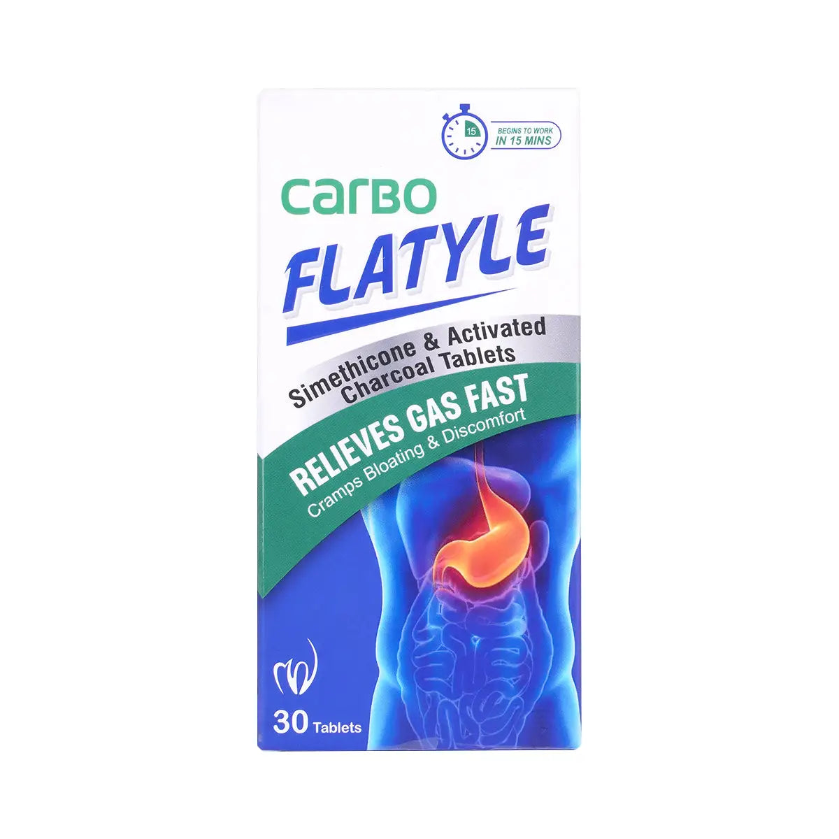 3-Carbo Flatyle 30 Tablets +2