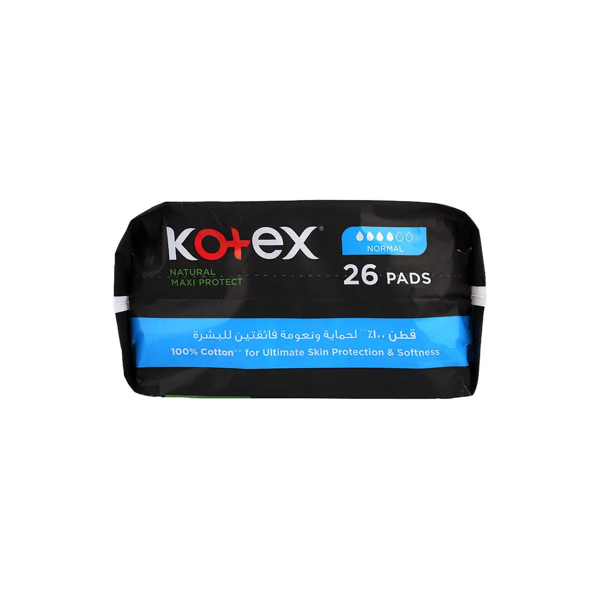 3-Kotex Natural Cotton Maxi Protect 26 Pads-Normal+ 2