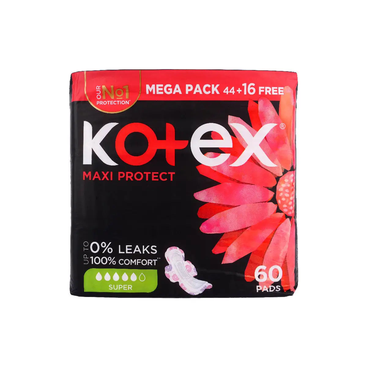 1-Kotex Maxi Protect 60 Pads-Super