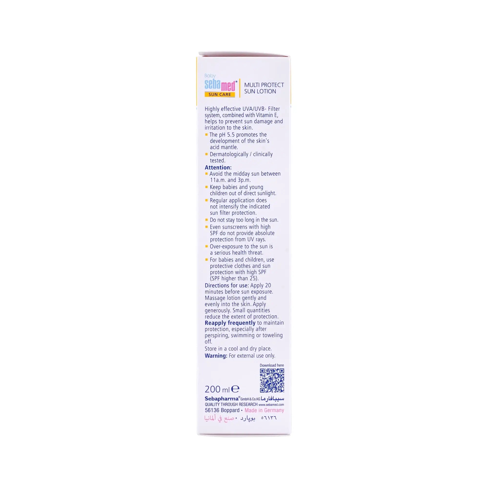 Sebamed Baby Sun care SPF50 Multi Protect Sun Lotion 200mL