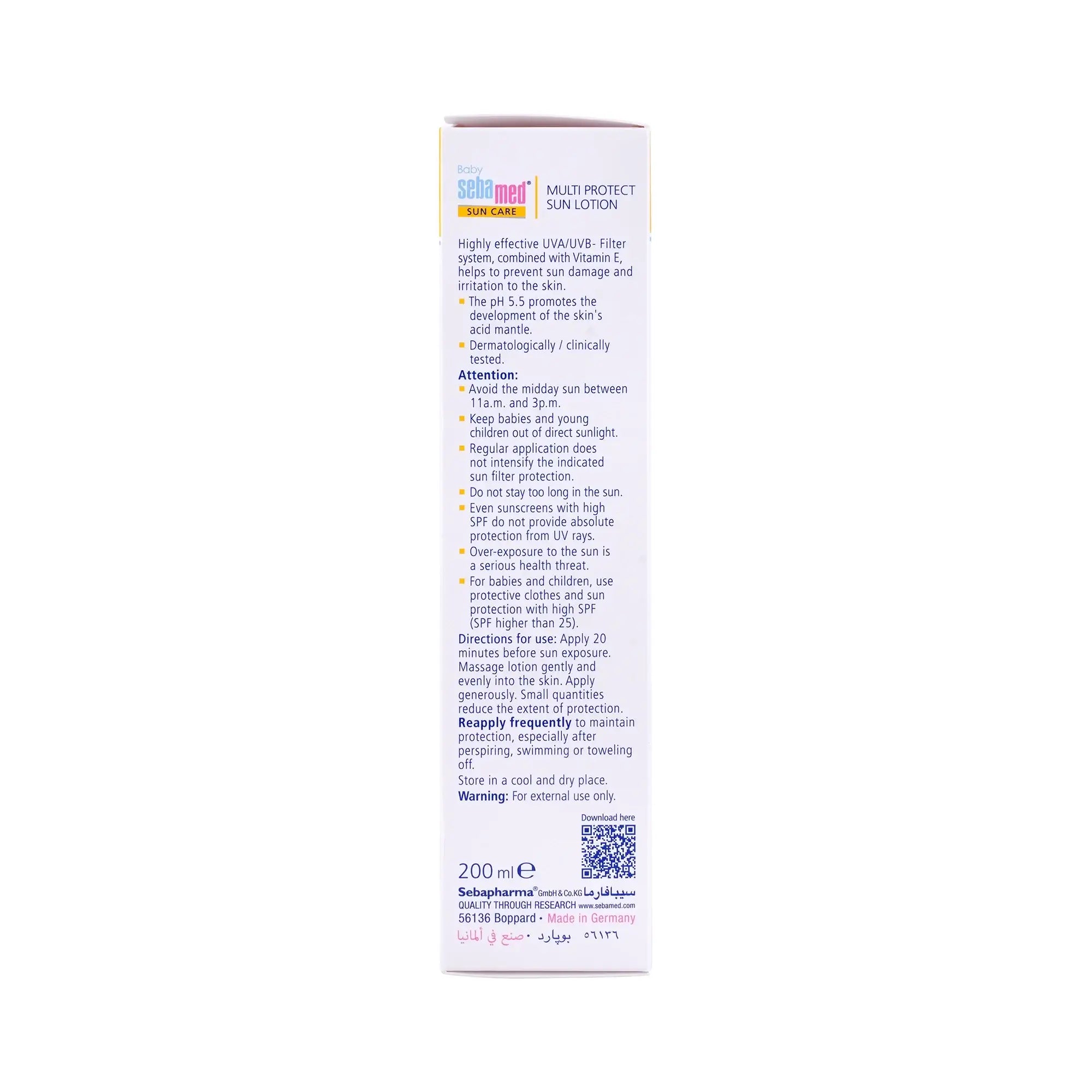 Sebamed Baby Sun care SPF50+ Multi Protect Sun Lotion 200ml