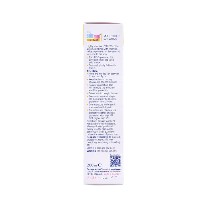 59806-Sebamed Baby Sun care SPF50+ Multi Protect Sun Lotion 200ml +6