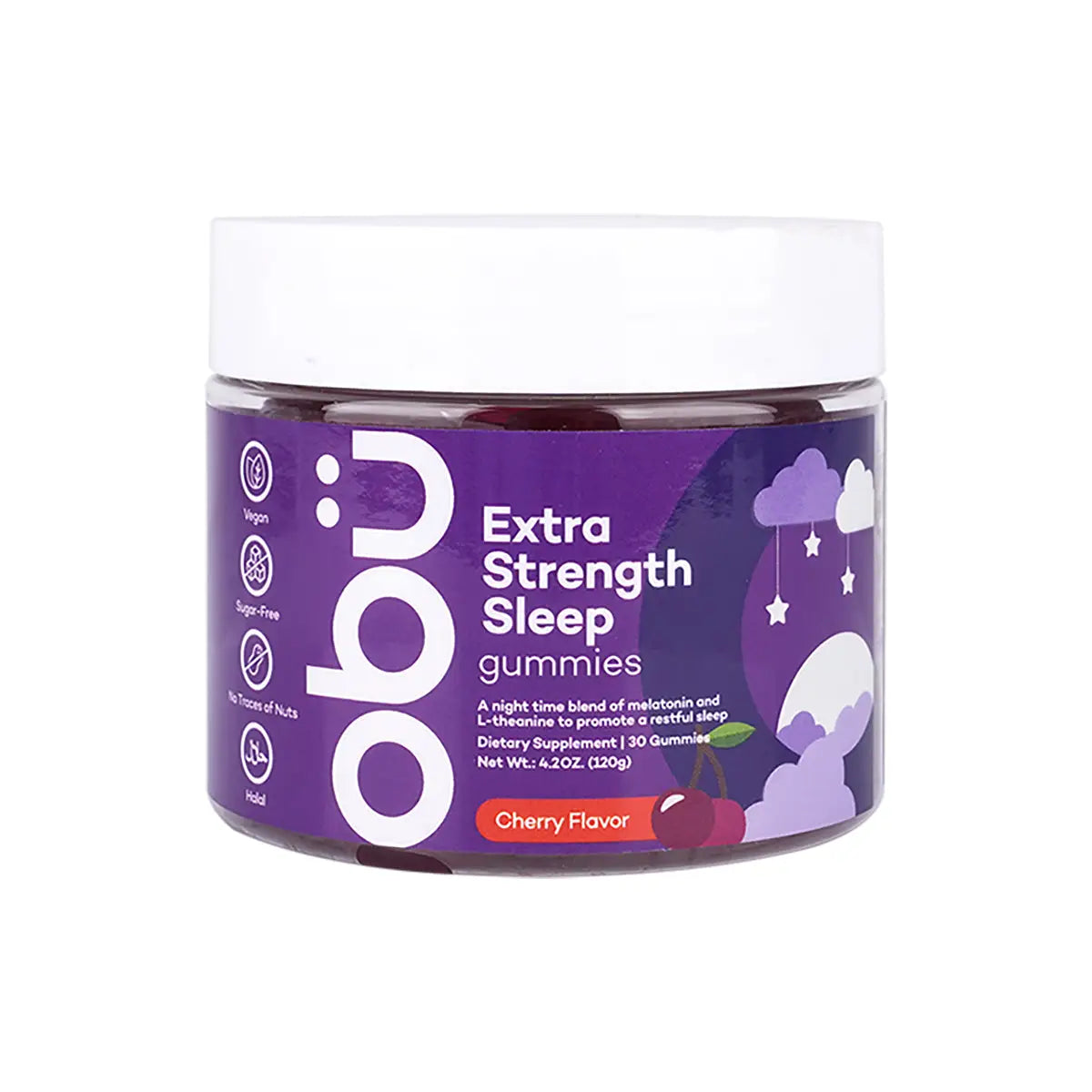 1-Obu Extra Strength Sleep 30 Gummies - Cherry Flavor