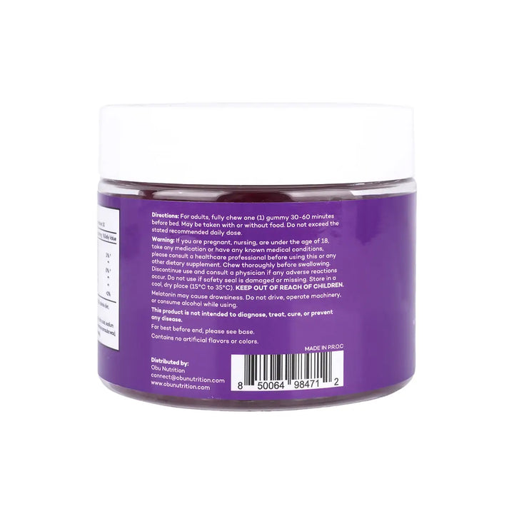 59811-Obu Extra Strength Sleep 30 Gummies - Cherry Flavor +2