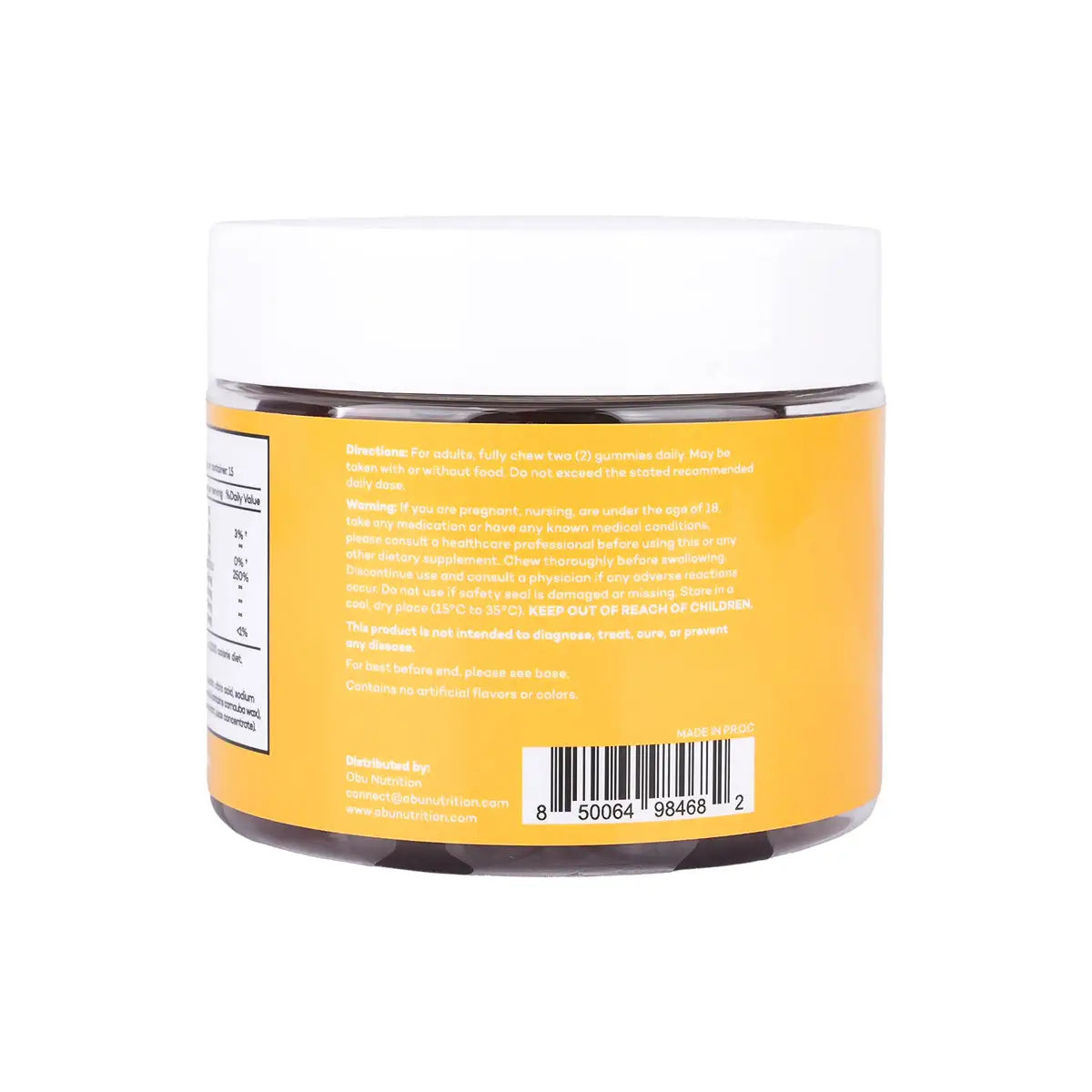 3-Obu Vitamin D3 30 Gummies - Peach Flavor +2