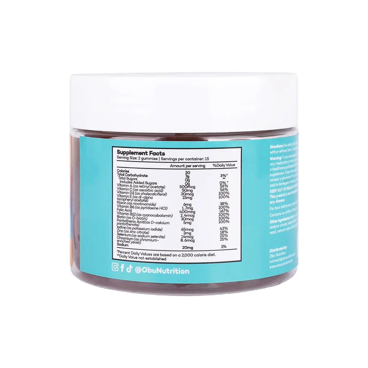 2-Obu Multivitamin 30 Gummies - Tropical Flavor +1