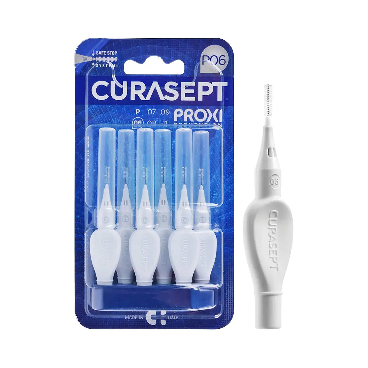 1-Curasept Proxi P06 Interdental Brush 0.6mm White 6pcs
