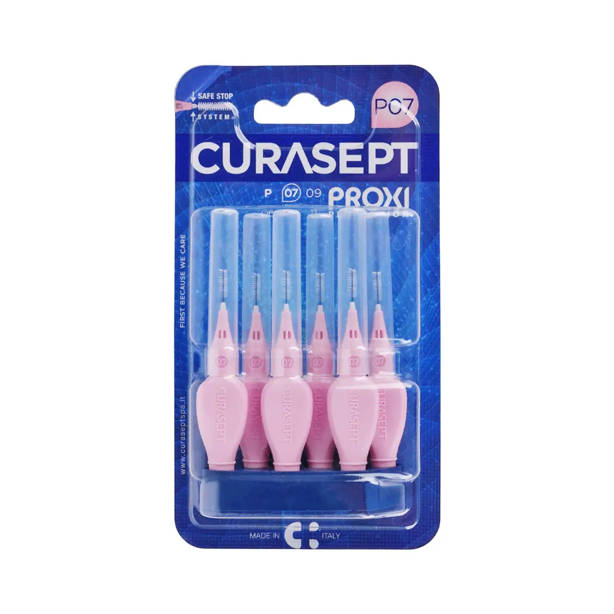 2-Curasept Proxi P07 Interdental Brush 0.7mm Pink 6pcs +1