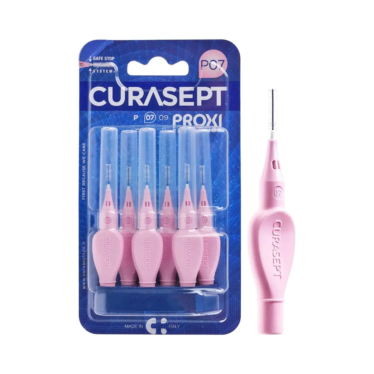 1-Curasept Proxi P07 Interdental Brush 0.7mm Pink 6pcs