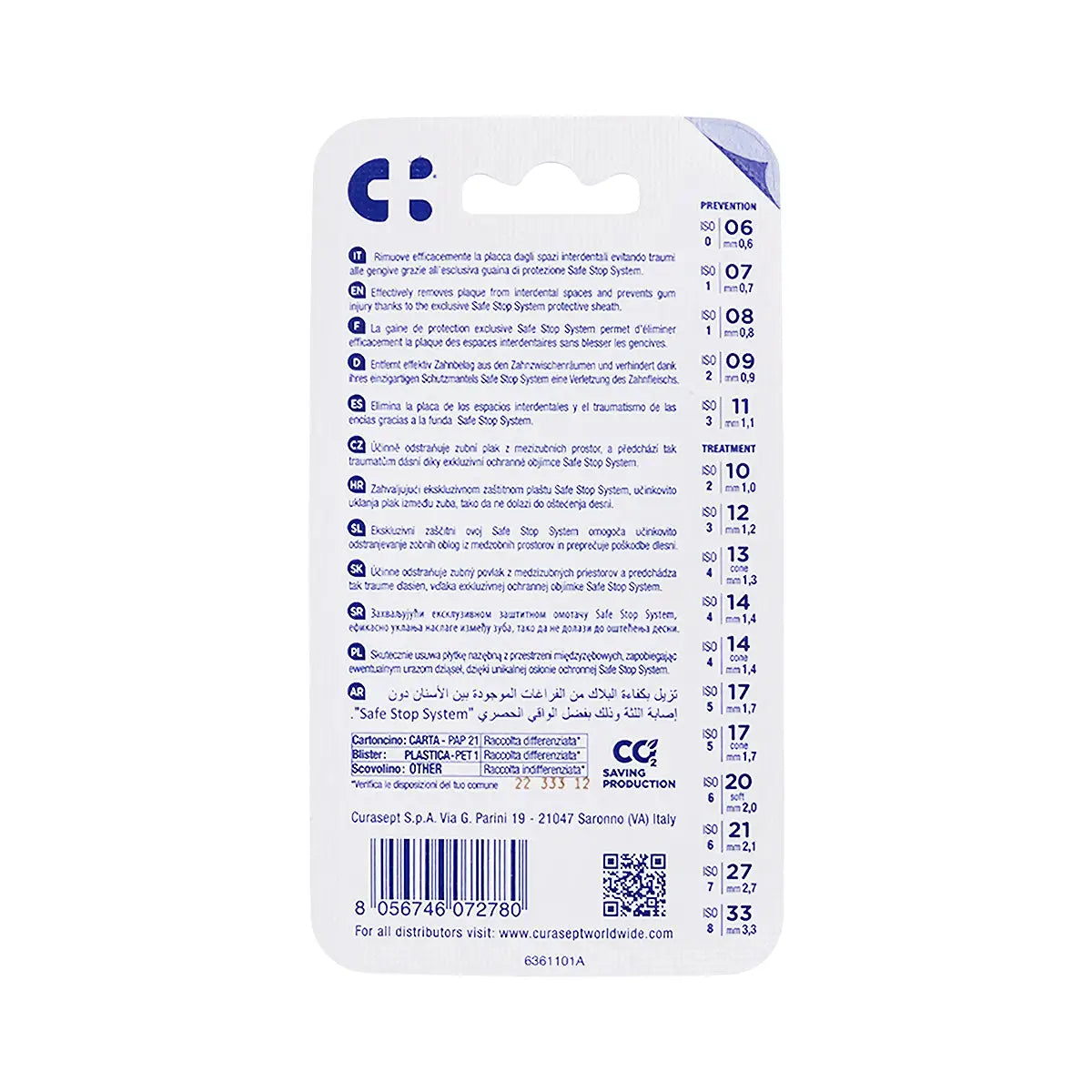 3-Curasept Proxi P07 Interdental Brush 0.7mm Pink 6pcs +2