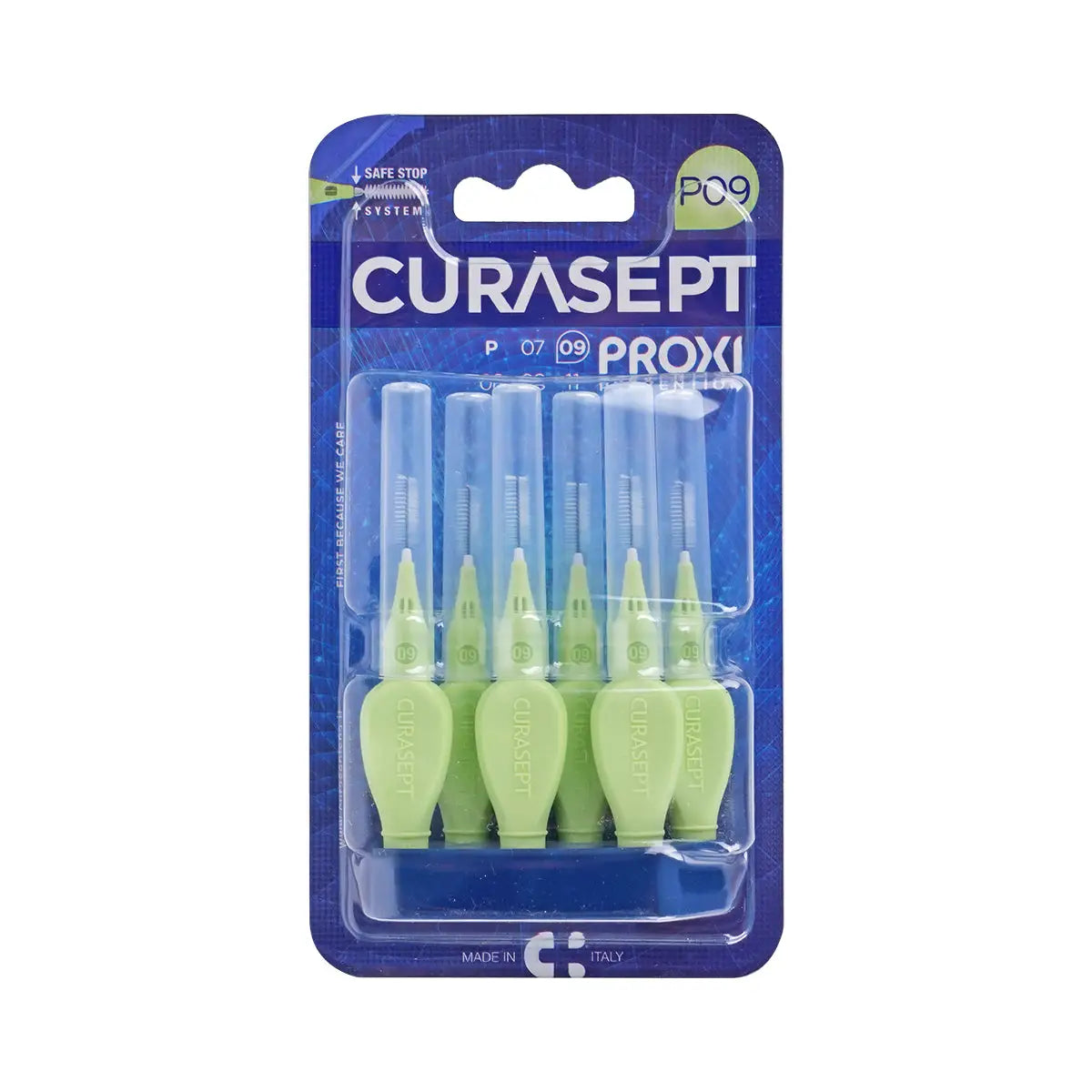 2-Curasept Proxi P09 Interdental Brush 0.9mm Light Green 6pcs +1