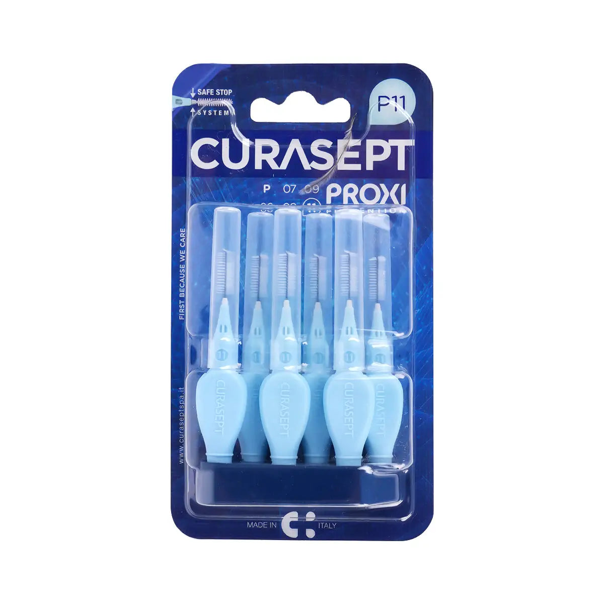 2-Curasept Proxi P11 Interdental Brush 1.1mm Light Blue 6pcs +1