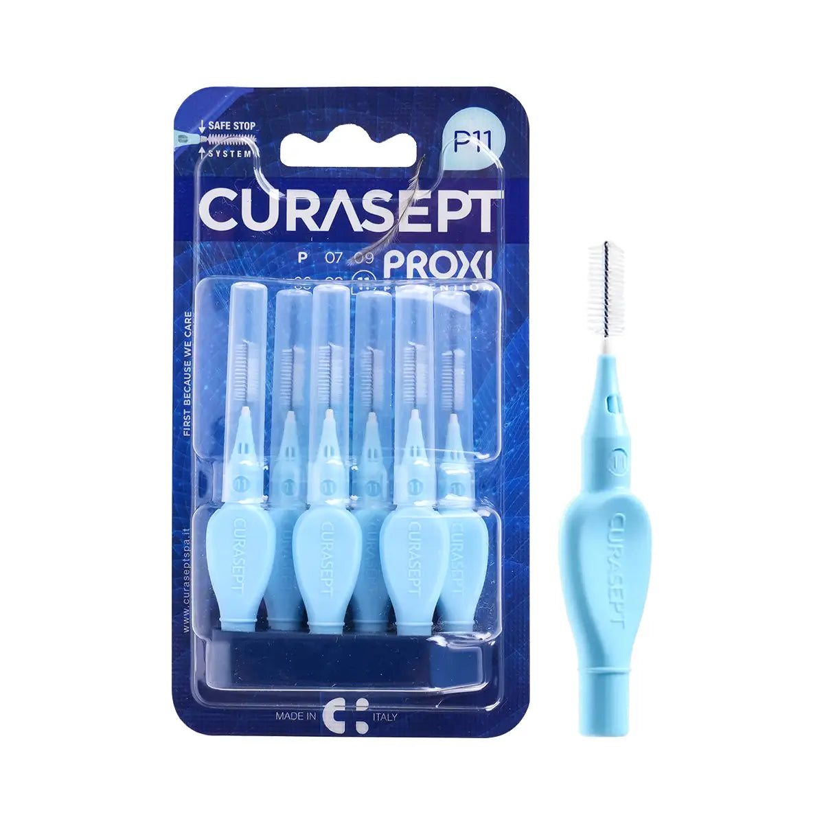 1-Curasept Proxi P11 Interdental Brush 1.1mm Light Blue 6pcs