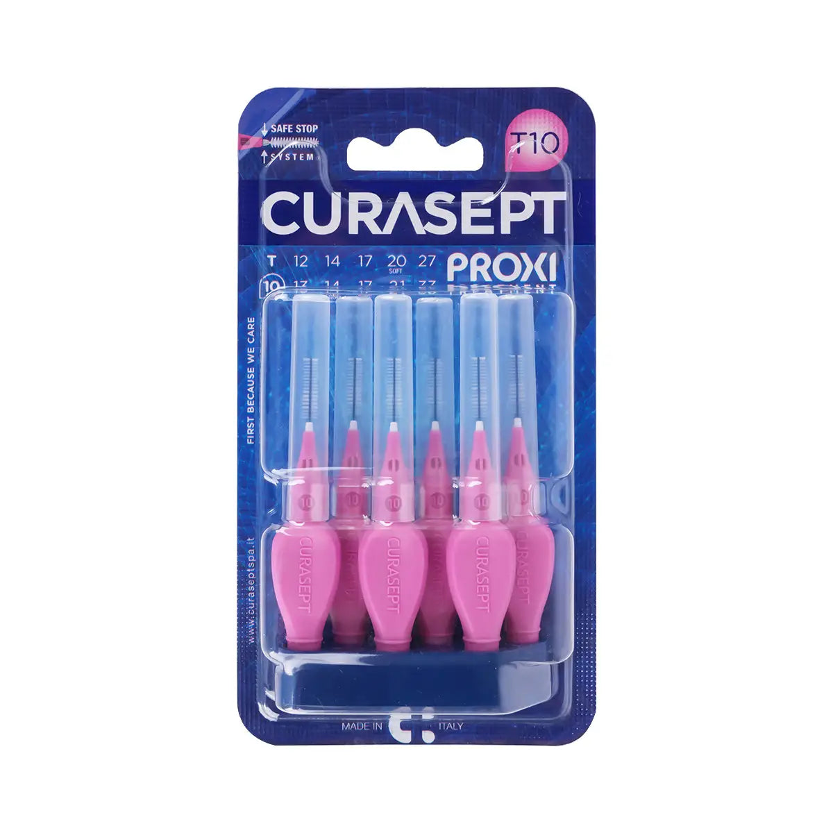 2-Curasept Proxi T10 Interdental Brush 1.0mm Fuchsia 6pcs +1