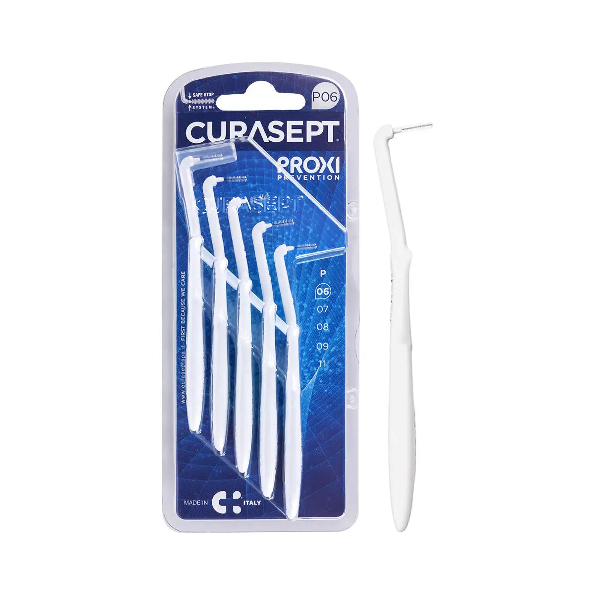 1-Curasept Proxi Angle P06 Interdental Brush 0.6mm White 5pcs