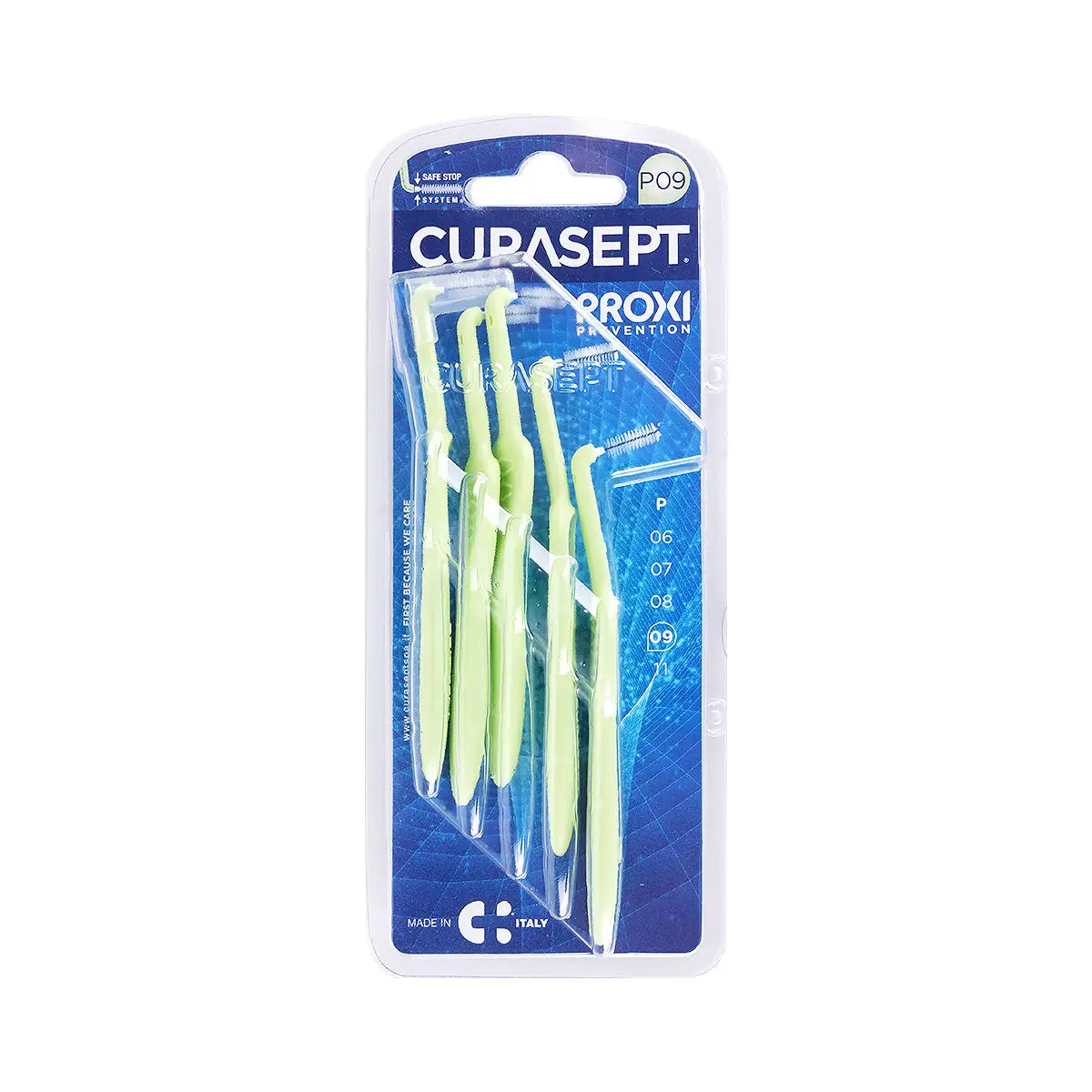 2-Curasept Proxi Angle P09 Interdental Brush 0.9mm Green 5pcs +1