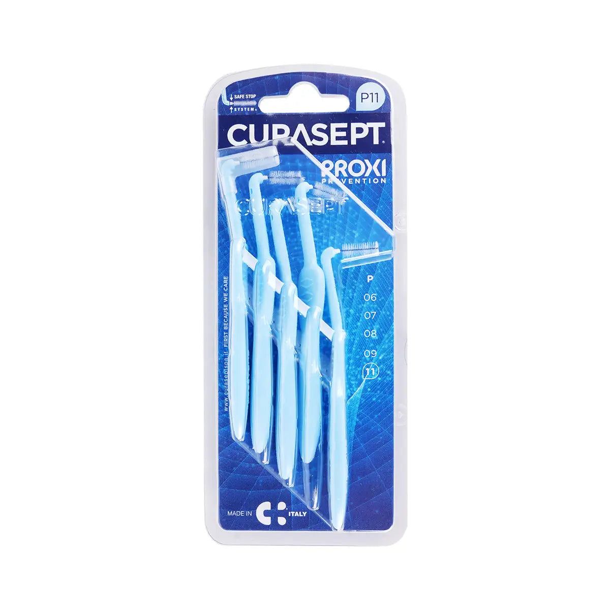 2-Curasept Proxi Angle P11 Interdental Brush 1.1mm Blue 5pcs +1